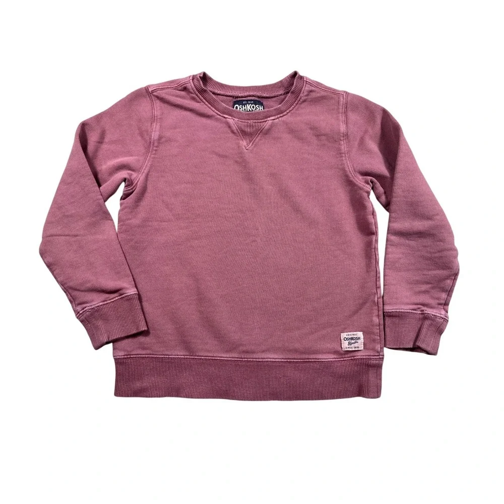 OshKosh B'gosh Girls 6 Dusty Rose Crewneck Sweatshirt‎
